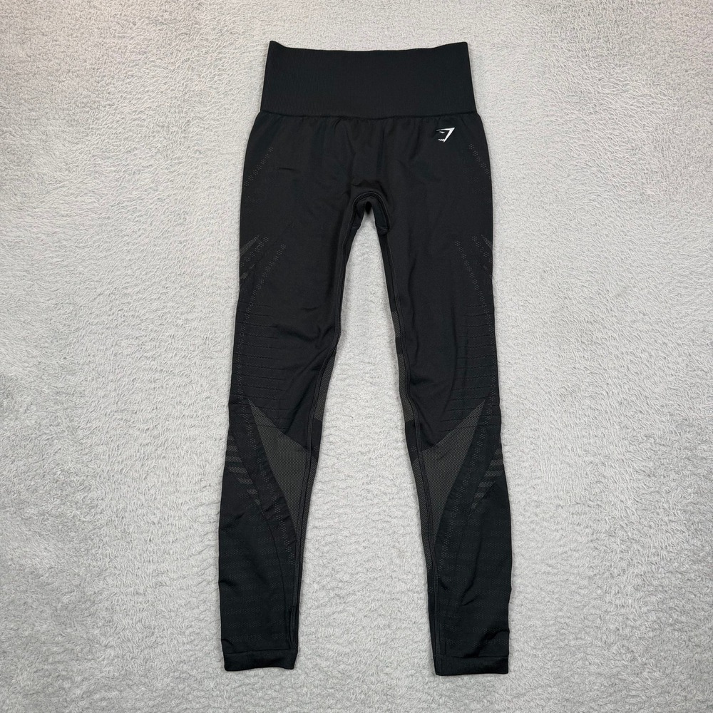 Gymshark Energy Seamless Leggings Black High Waisted Tights B6B7U Womens Small